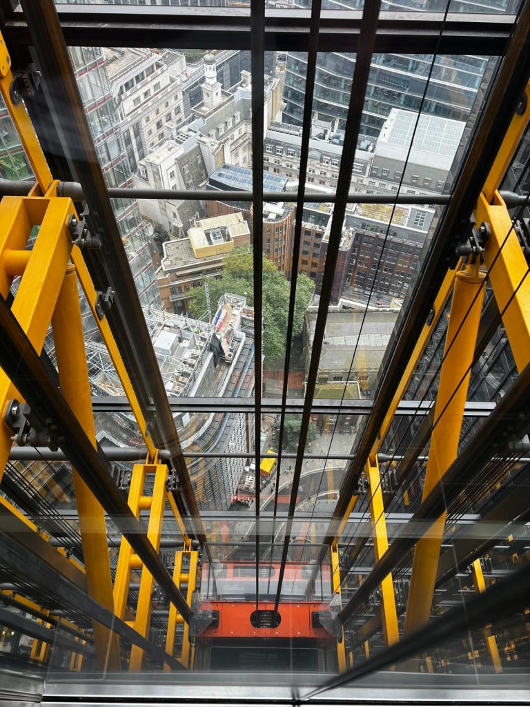 View of lift shaft in London